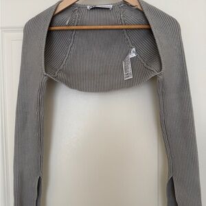 Zara Gray Ribbed Sweater